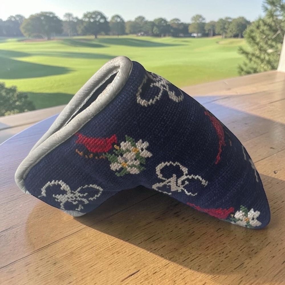 Smathers & Branson Blade Putter Golf Club Headcover Navy Cardinals Floral  READ